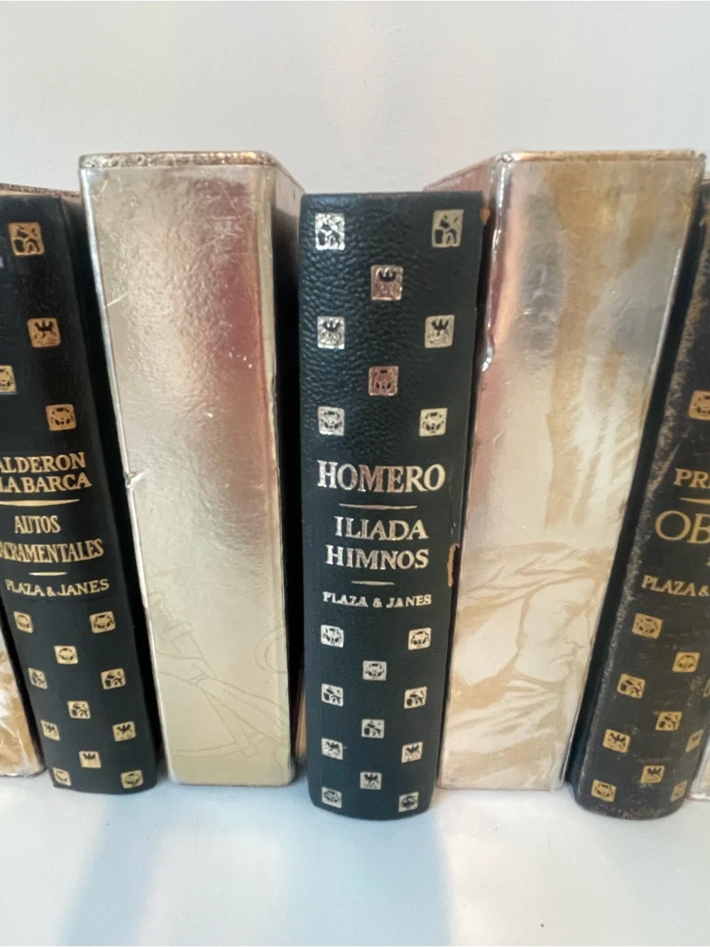 Vintage Plaza & Janés Spanish Literature Collection 5 Books Decorative Slipcases